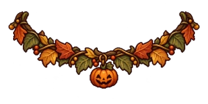 Autumn pumpkin collar