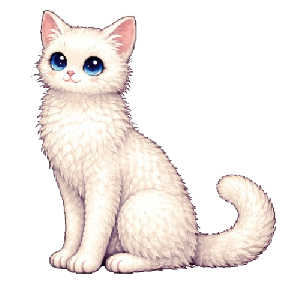 A white cat