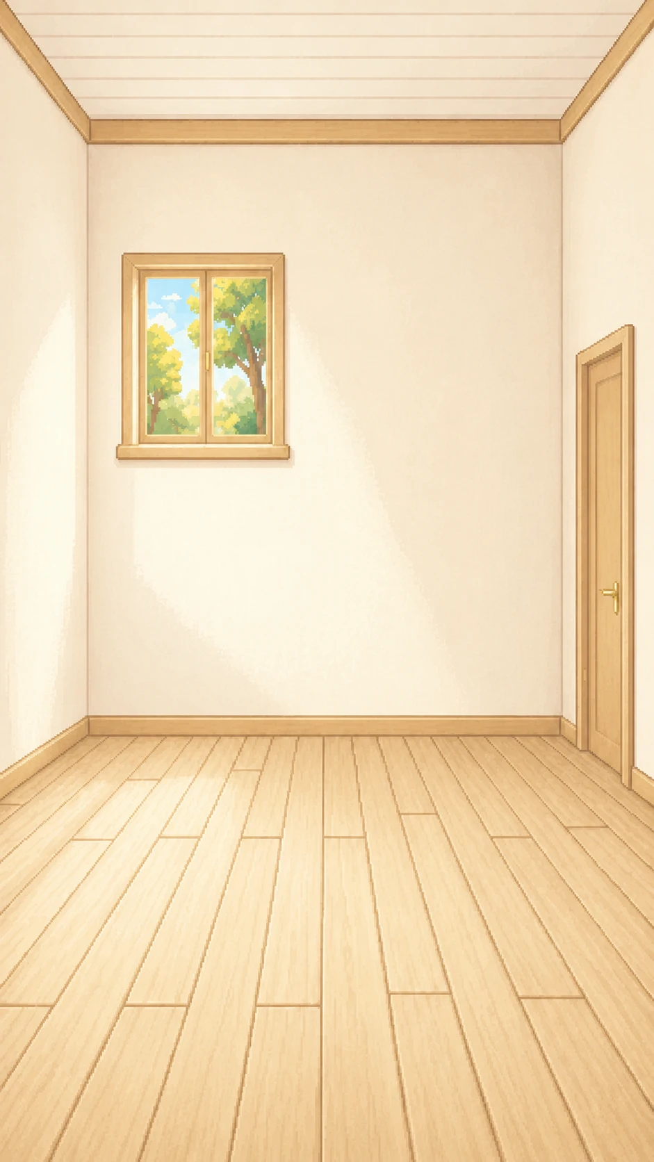 A cozy pixel-art cat room
