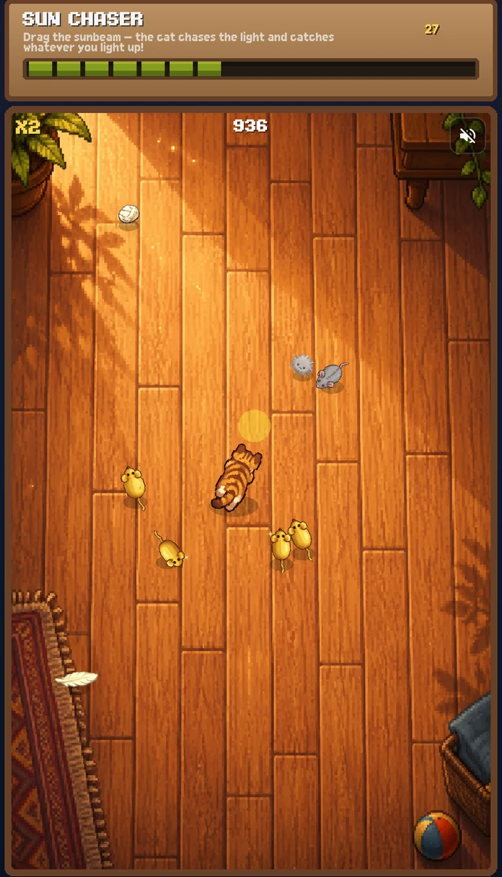 Sun Chaser mini-game screen