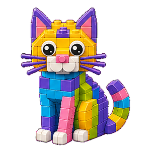 Toy Brick Cat